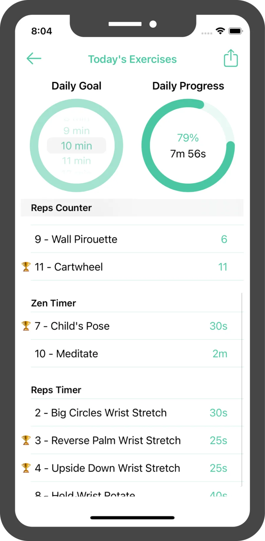 View activity and share