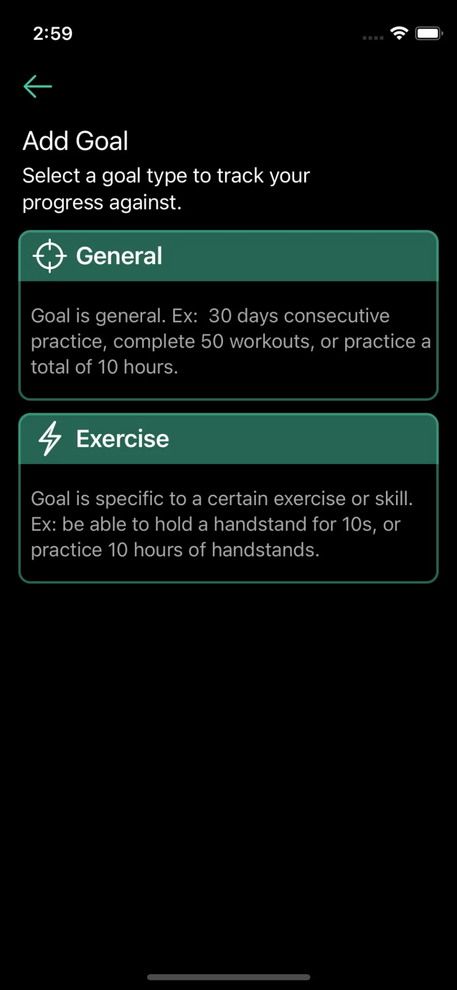 Add a goal