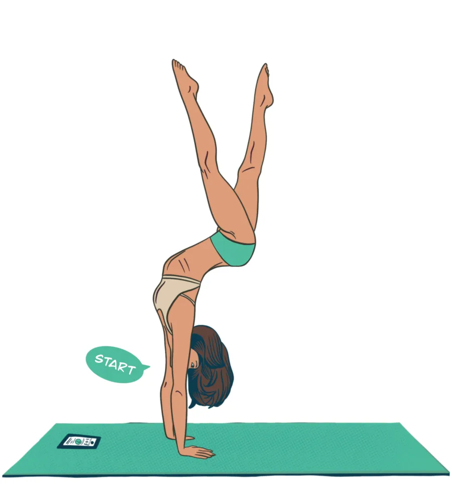 handstand girl white bg