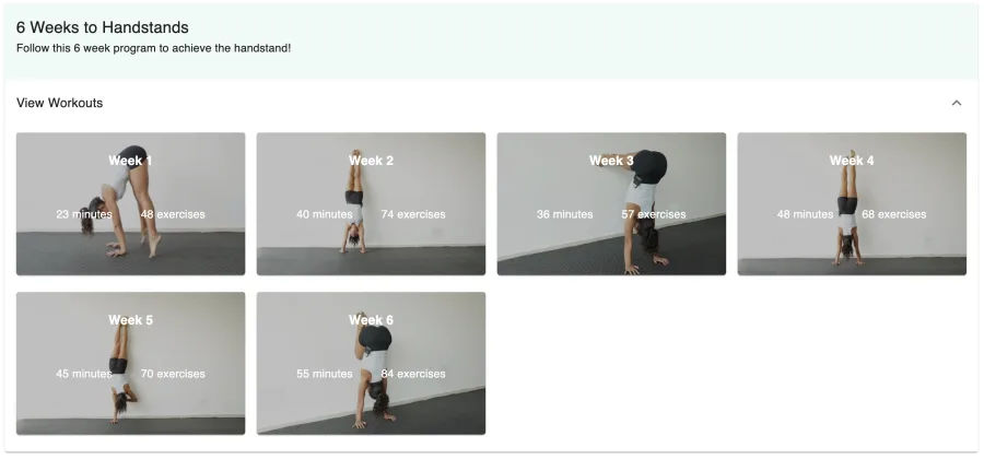 6 Weeks to Handstands