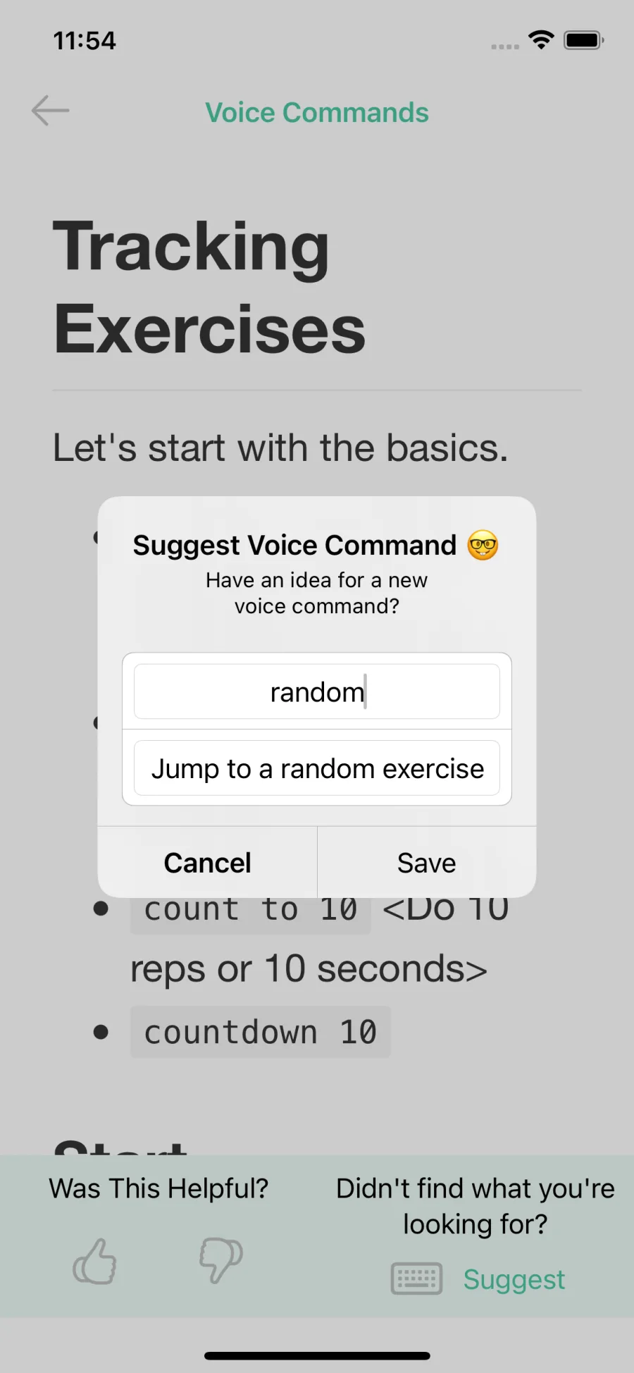 Suggest new voice commands you think will be useful to you