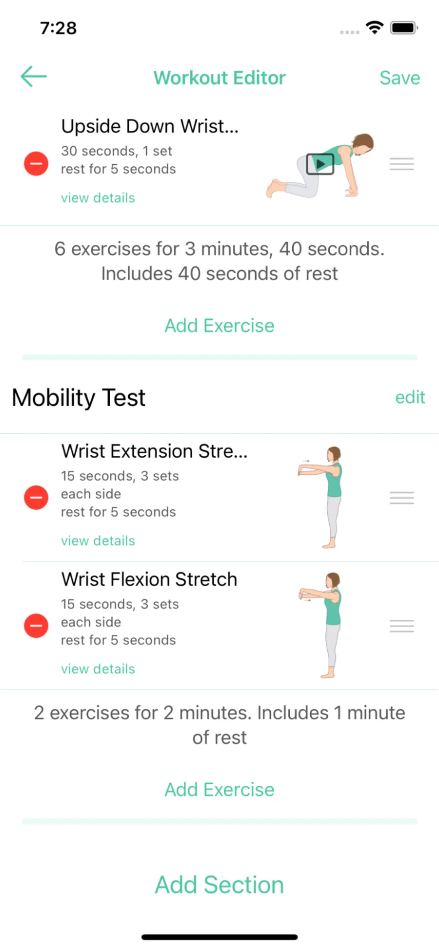 Workout Section 2