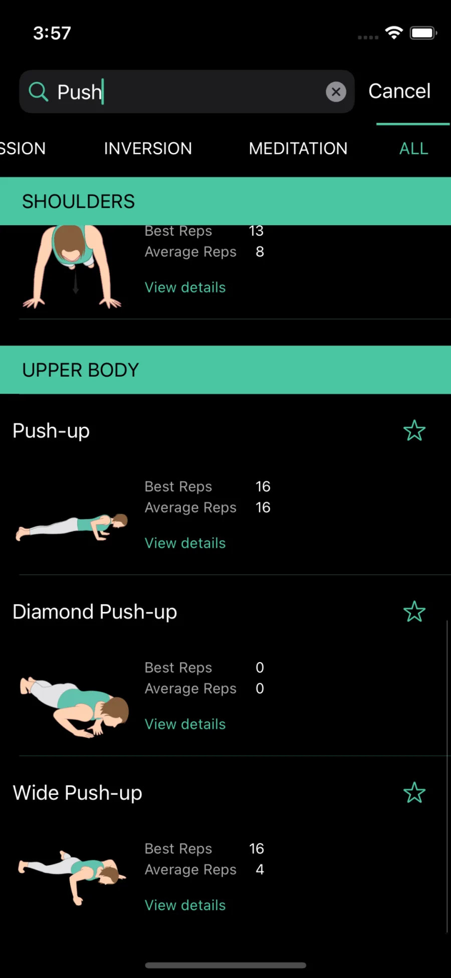 Searching and picking push-up