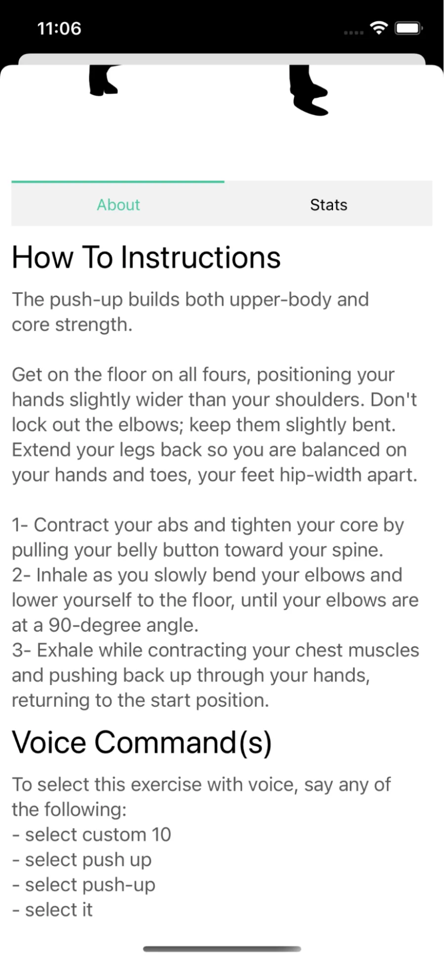 users can view details of custom exercise, play the "How To" video