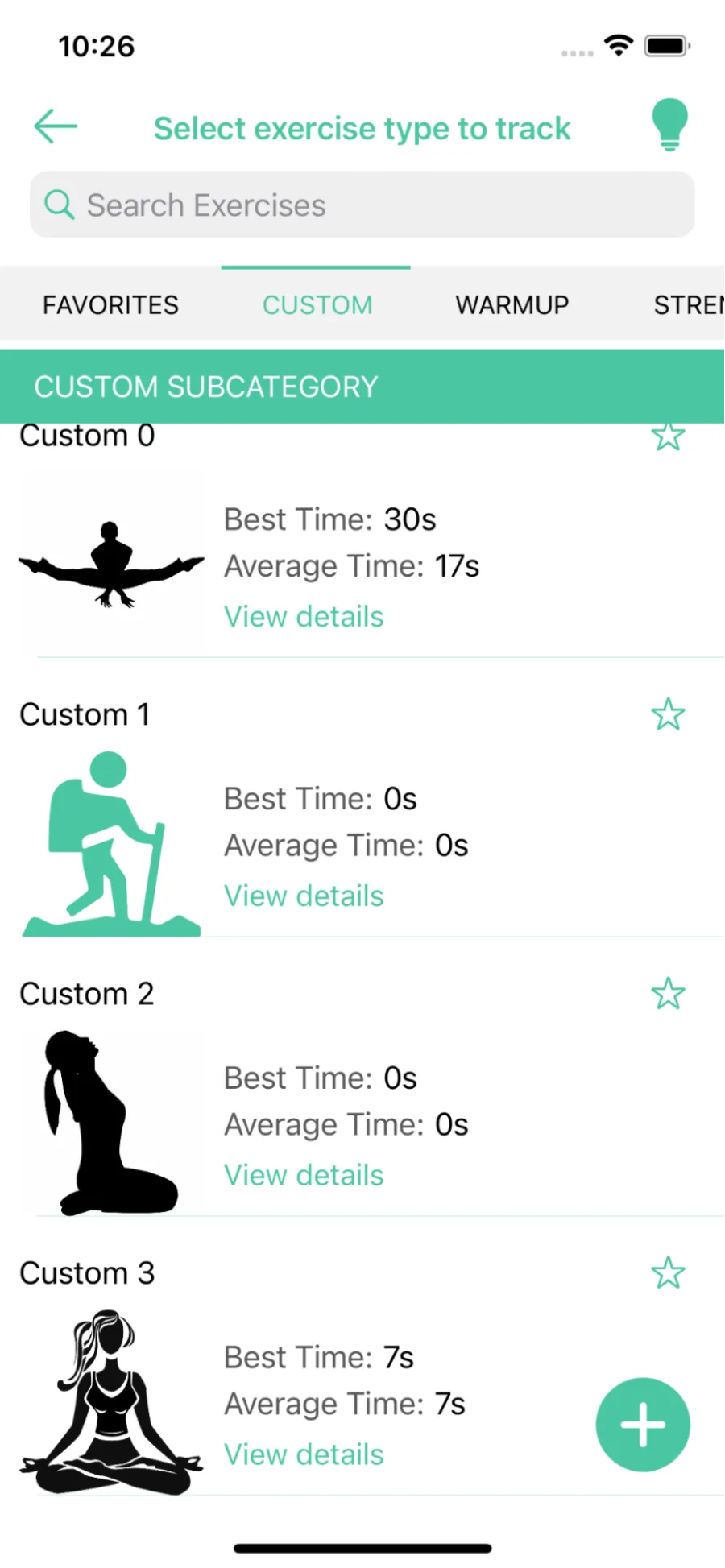 Custom Exercise Catalog