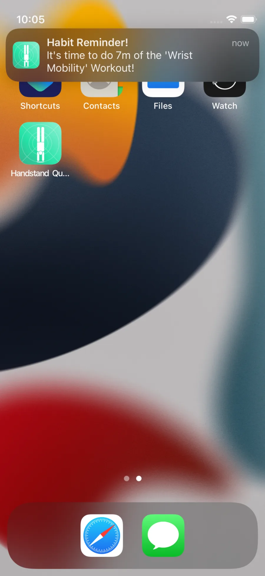Notification / reminder to do a certain habit
