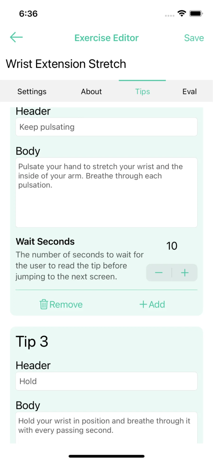Tip 2 & 3 configuration